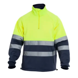 Sudadera de alta visibilidad combinada con cremallera CHILL HV