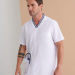 Casaca Sanitaria Cuello V Hombre Regular Fit