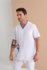 Casaca Sanitaria Cuello V Hombre Regular Fit