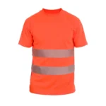 Camiseta manga corta alta visibilidad monocolor banda segmentada FUNK HV - Imagen 2