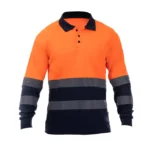 Polo manga larga alta visibilidad combinado banda segmentada GALAXY HV