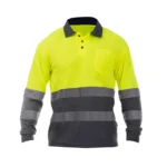 Polo manga larga alta visibilidad combinado banda segmentada GALAXY HV - Imagen 4