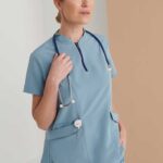 Casaca Sanitaria Cuello Mao Mujer Slim Fit