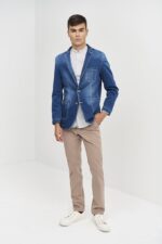 Americana Denim Hombre Slim Fit