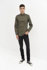 Camisa Cierre Lateral Hombre SLIM FIT