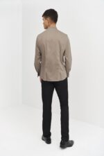 Camisa Stretch Cuello Mao Hombre Slim Fit - Imagen 2