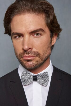 Pajarita de Punto Estampada