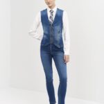 Chaleco Denim Mujer Slim Fit